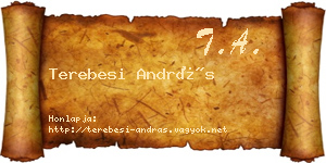 Terebesi András névjegykártya